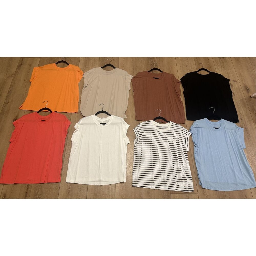 Women's A New Day Cap Sleeve Tee Shirt Lot of 8 Size XL GUC!